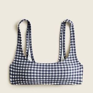 J.Crew Gingham Scoop Bikini Top